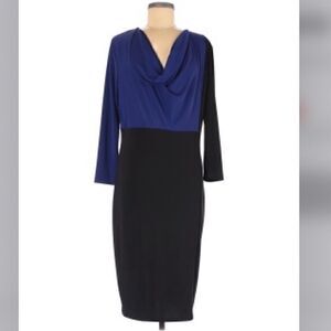 Narciso Rodriguez Design Nation blue black dress (E1)